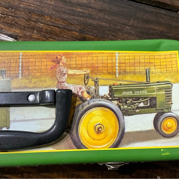 John Deere Metal Toy Tool Box with Tools with Latch - Picture 15 of 15